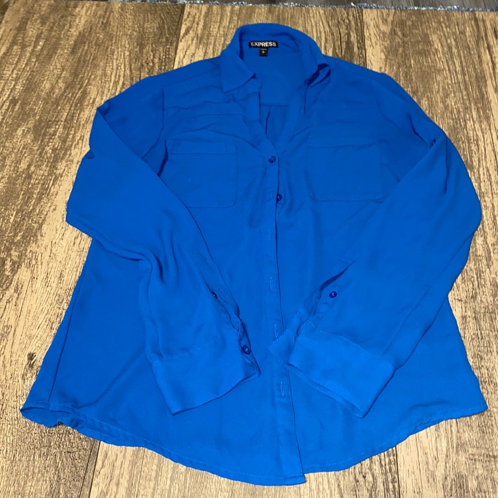 Blue Button Up Dress Shirt